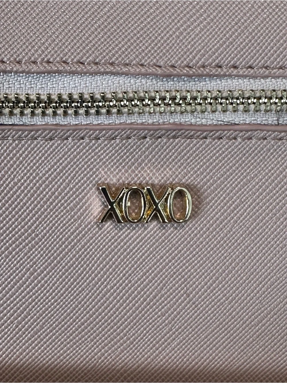 XOXO Blush Pink Saffiano Card Holder Coin Purse Keychain Wallet